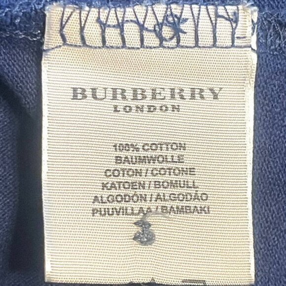 Burberry Men's Navy Blue Polo Shirt, Size Large, Certified Authentic *GUC* - Picture 7 of 9